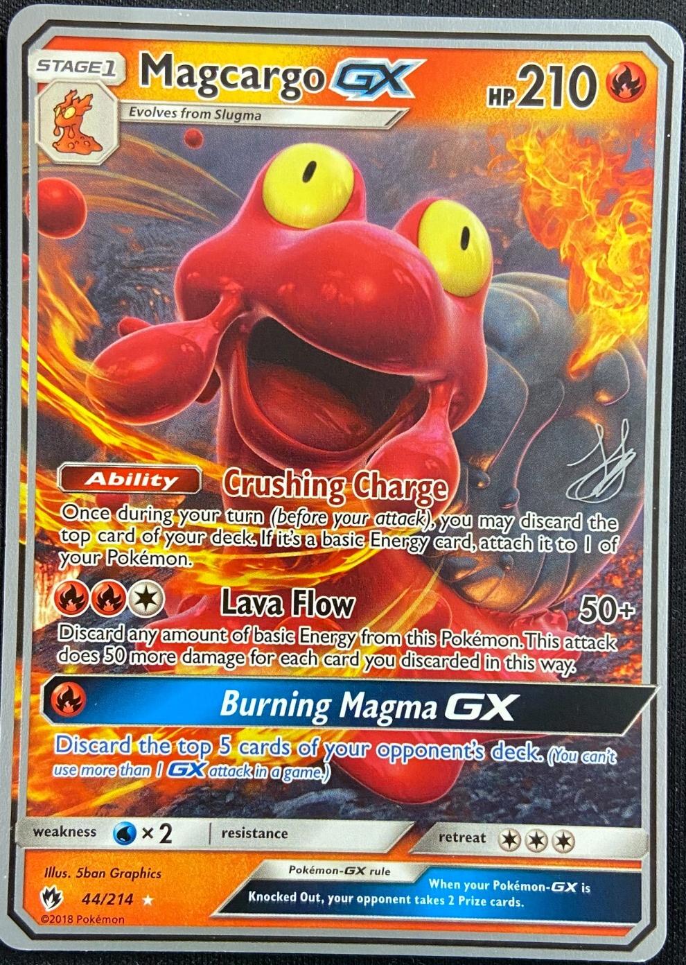 World Championships 2019 Magcargo GX Pokémon card